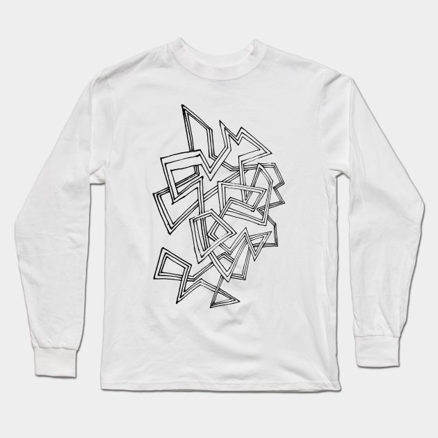 Minimal Abstract Long Sleeve T-Shirt by badlydrawnbabe